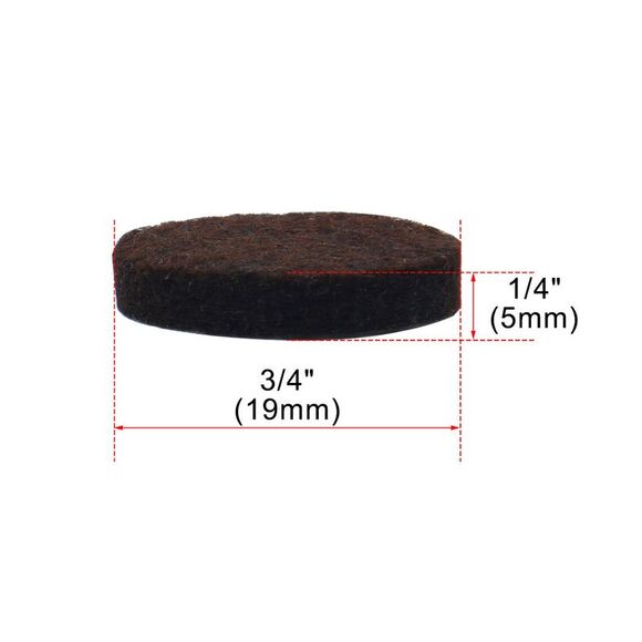 30pcs Felt Furniture Pads Round 3/4" Floor Protector for Chair Legs Feet - Picture 3 of 6